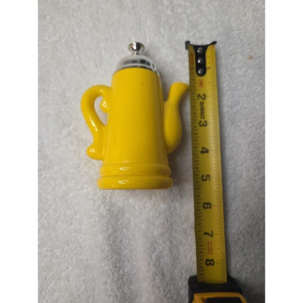 Vintage 1970s Avon Koffee Klatch Yellow Teapot Decanter Bottle Flower Basket
